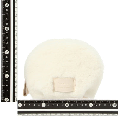 Fur Round Pouch Ivory