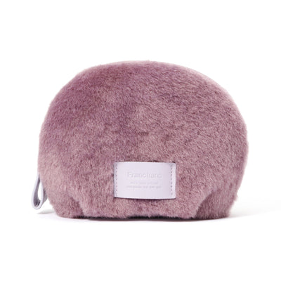 Fur Round Pouch Purple