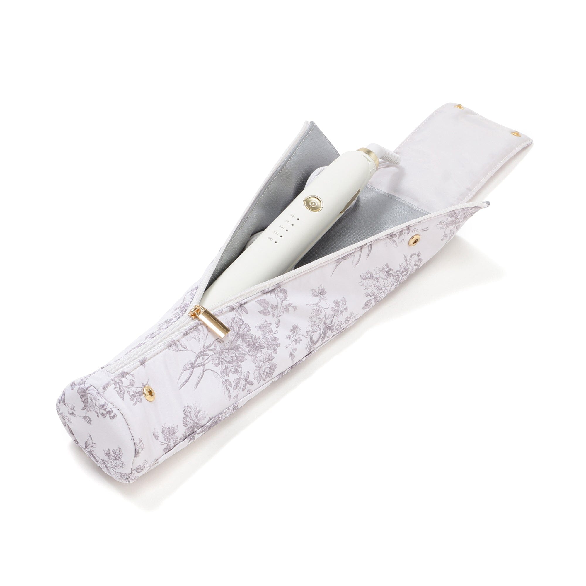 Classic Flower Hair Iron Case Light Pink