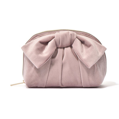 大絲帶天鵝絨拉鍊袋 小號 粉紅色