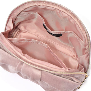 大絲帶天鵝絨拉鍊袋 小號 粉紅色