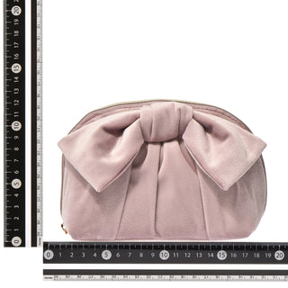 大絲帶天鵝絨拉鍊袋 小號 粉紅色