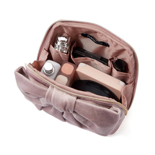 大絲帶天鵝絨拉鍊袋 小號 粉紅色