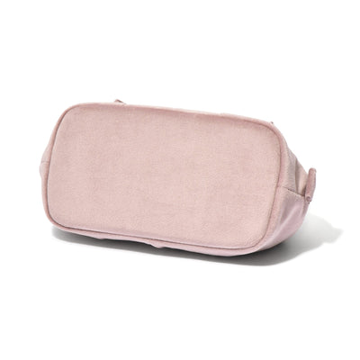 Velour Ribbon Wire Pouch Pink