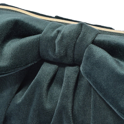 大絲帶天鵝絨拉鍊袋 綠色