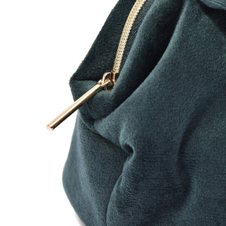 大絲帶天鵝絨拉鍊袋 綠色