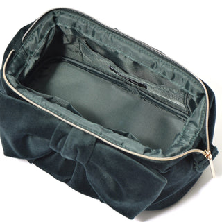 大絲帶天鵝絨拉鍊袋 綠色