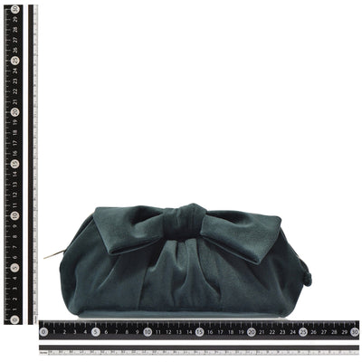 大絲帶天鵝絨拉鍊袋 綠色