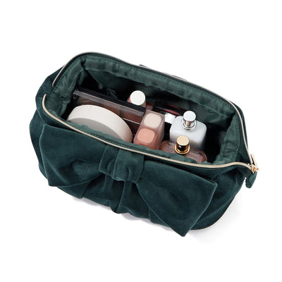 大絲帶天鵝絨拉鍊袋 綠色