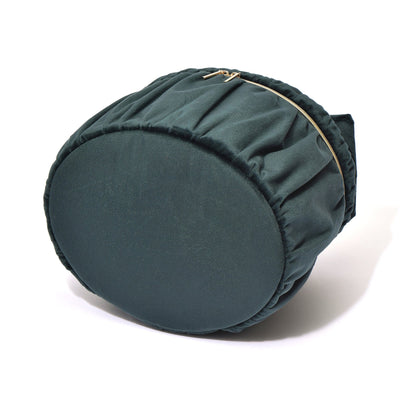 Velour Ribbon Vanity Pouch Large Green