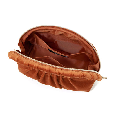 天鵝絨毛拉鏈袋 小號 橙色