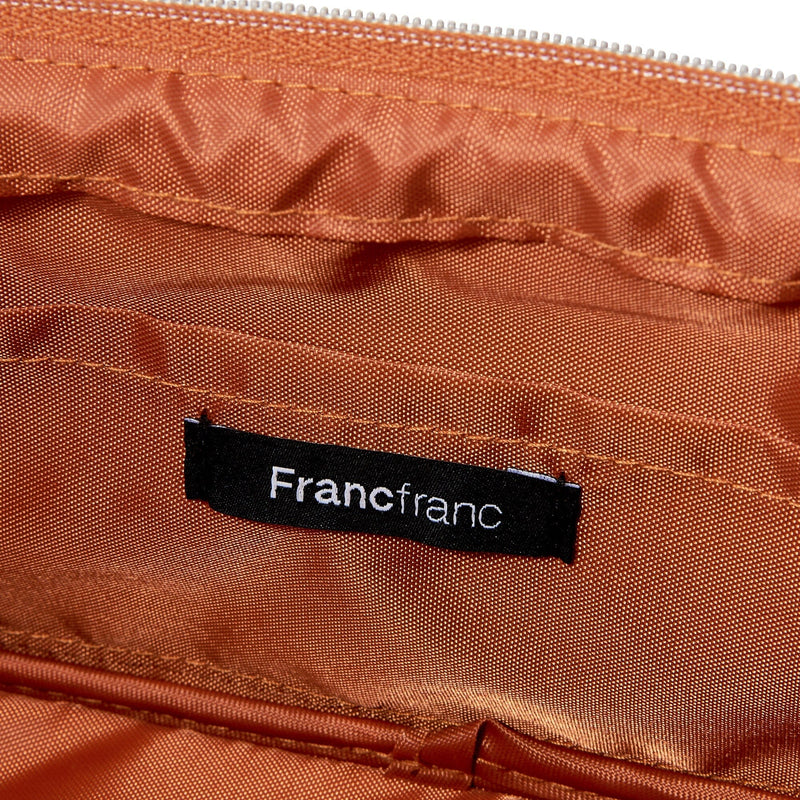 Velour Pleat Wire Pouch Orange