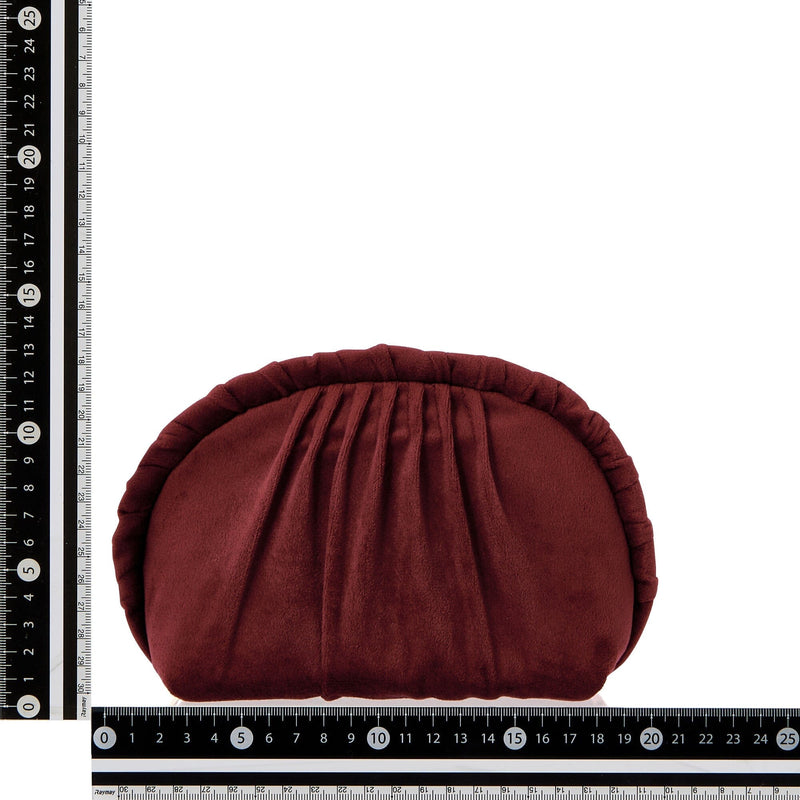 Velour Pleat Pouch Small Wine