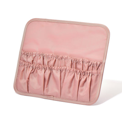 Velour Ribbon Makeup Bag Pink
