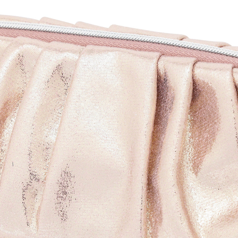 Shiny Foil Wire Pouch Pink