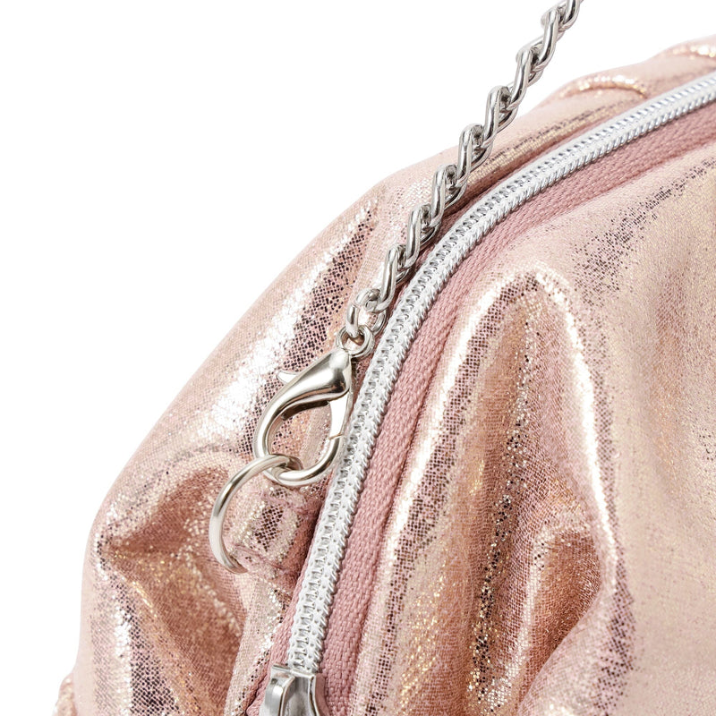Shiny Foil Wire Pouch Pink
