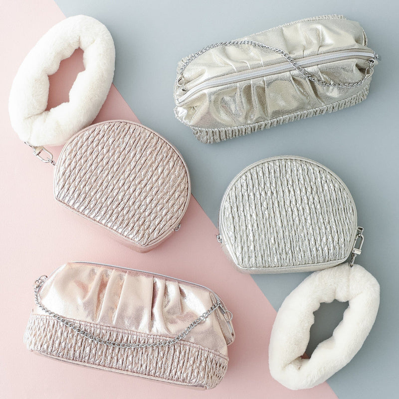 Shiny Foil Wire Pouch Silver