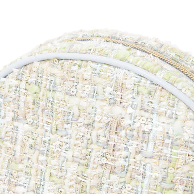 Tweed Fur Pouch Small Light Blue