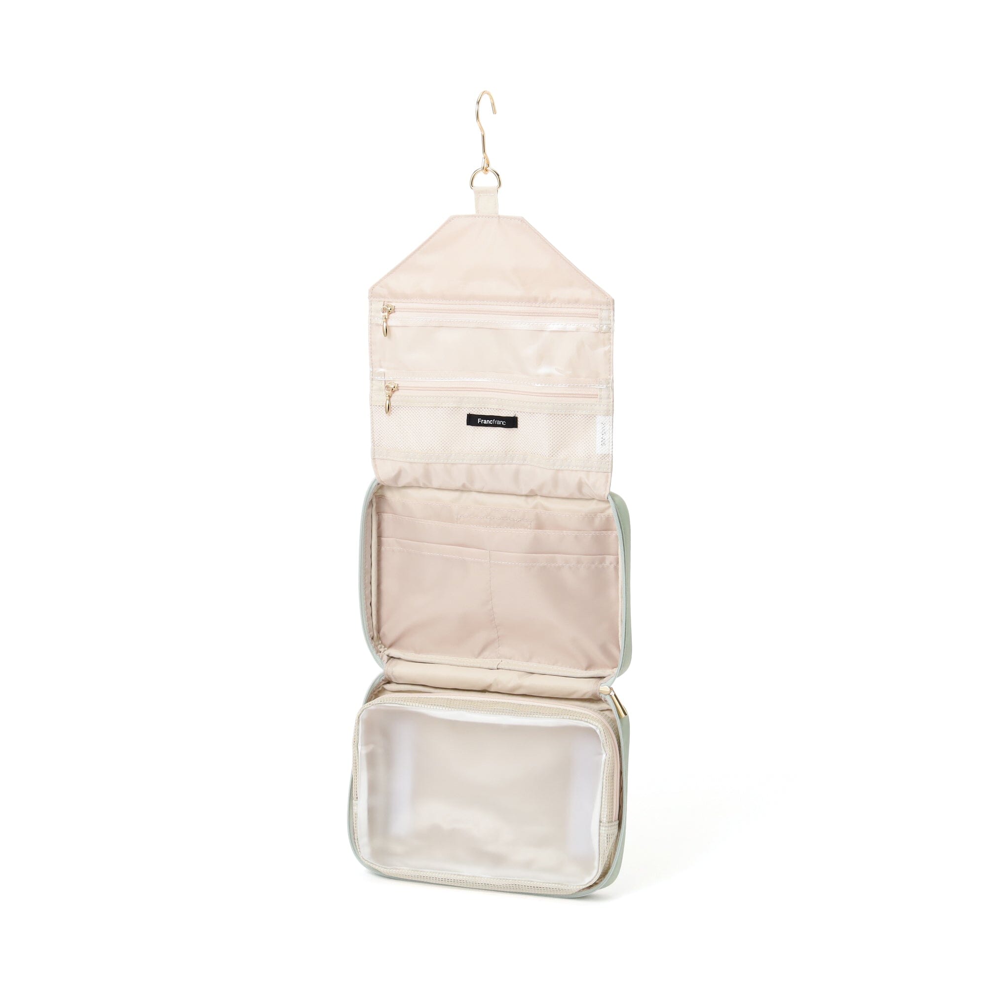 Bicolor Hanging Pouch Large Mint x Ivory