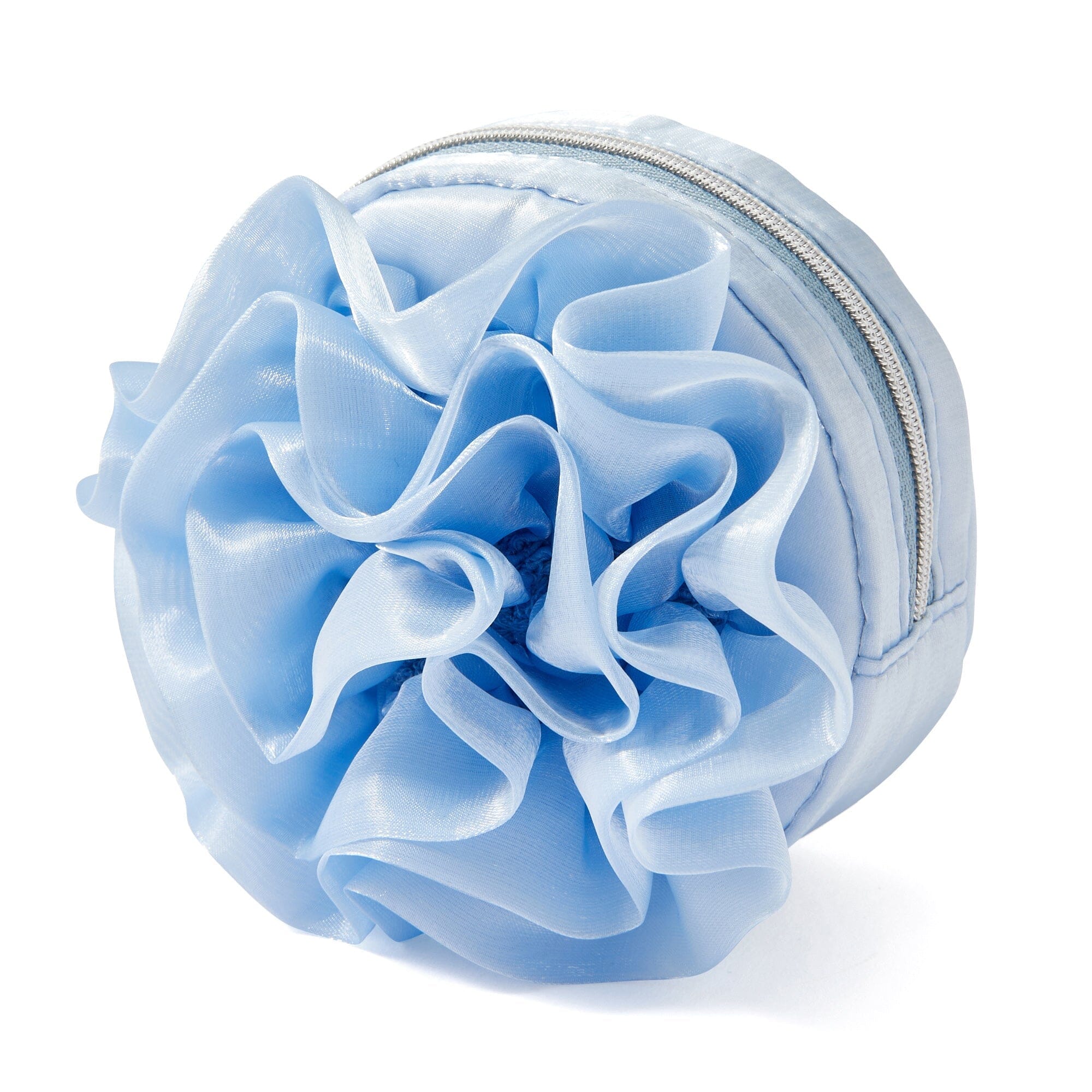 Organdy Flower Mini Pouch Light Blue