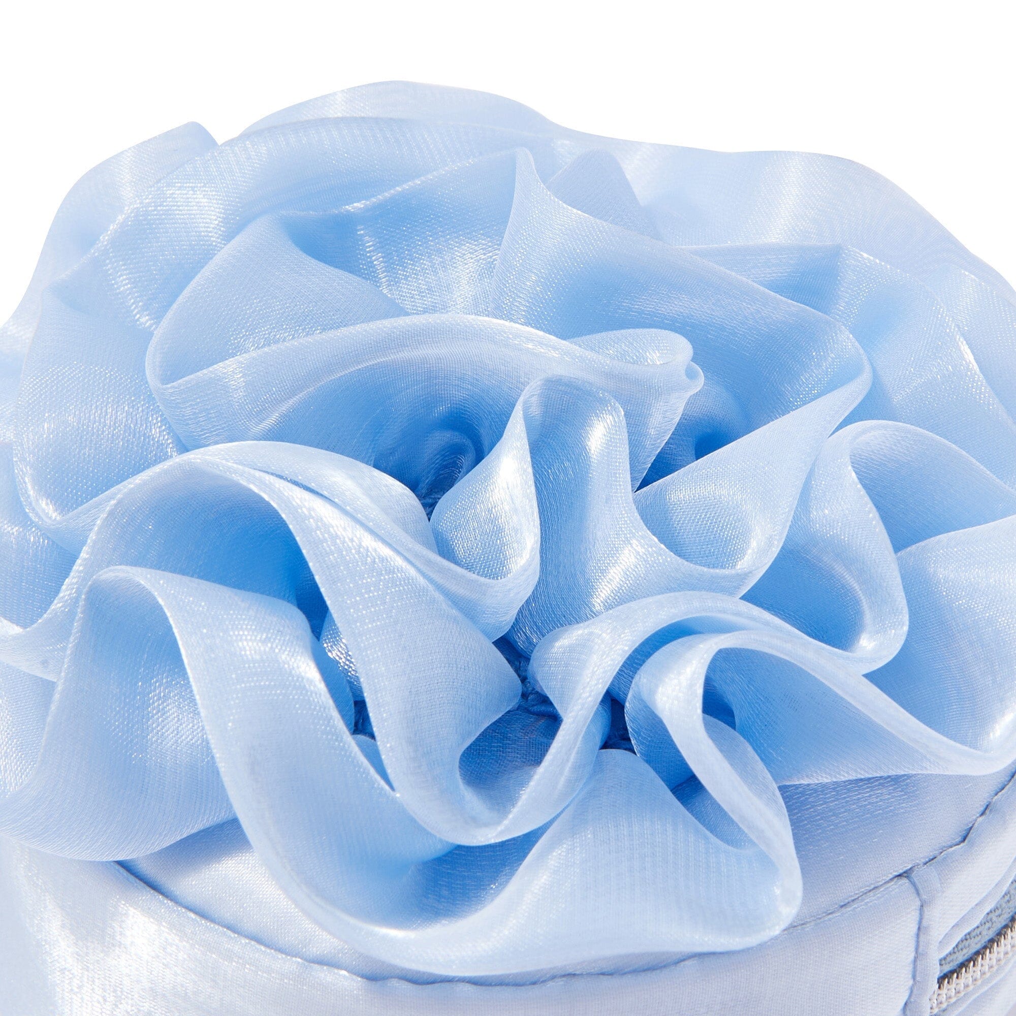Organdy Flower Mini Pouch Light Blue