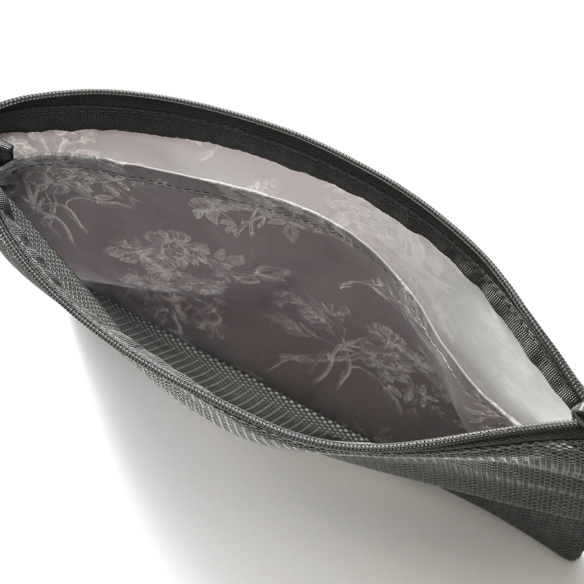 Mesh Pouch Set Classic Flower Dark Gray