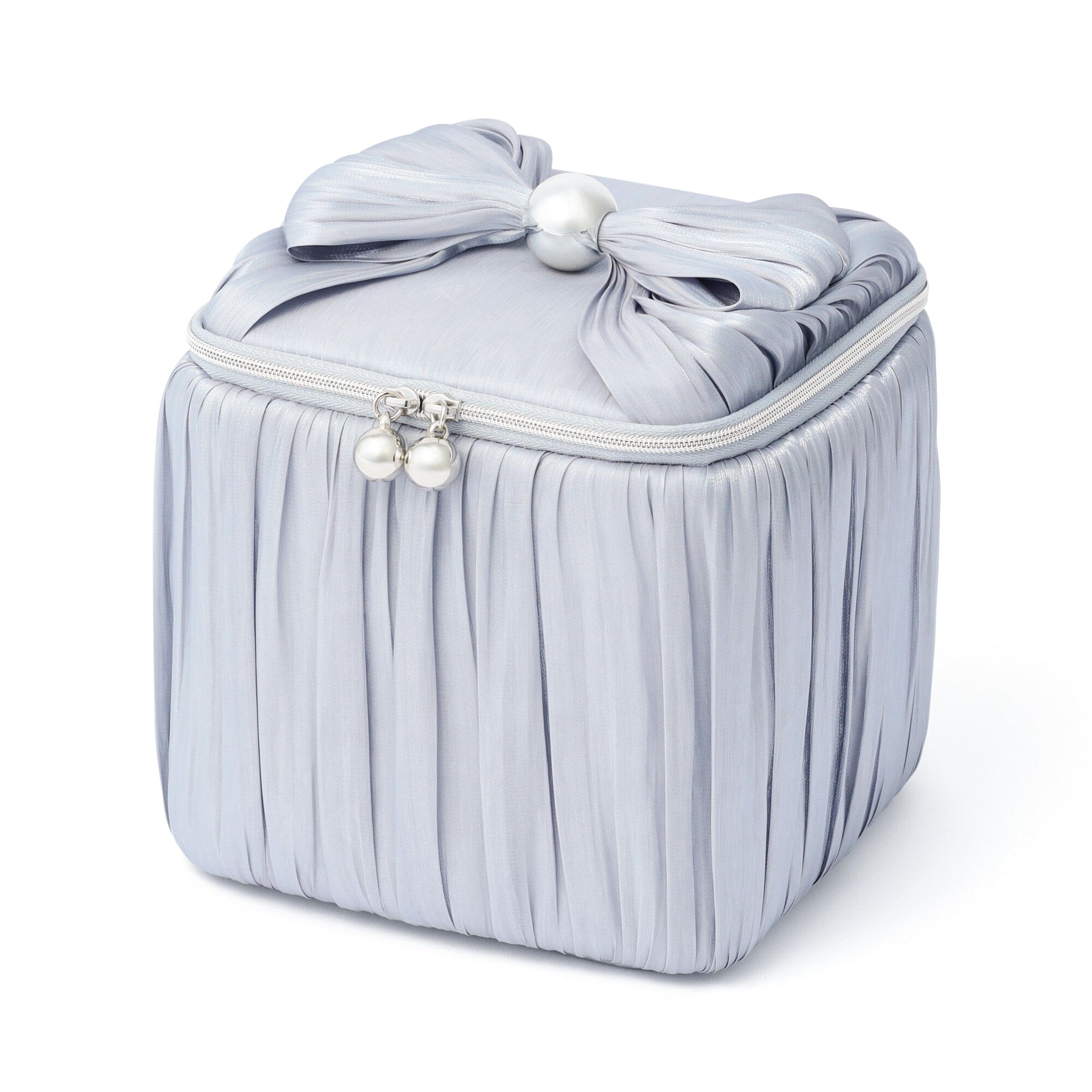 Chiffon Ribbon Vanity Pouch M Light Blue
