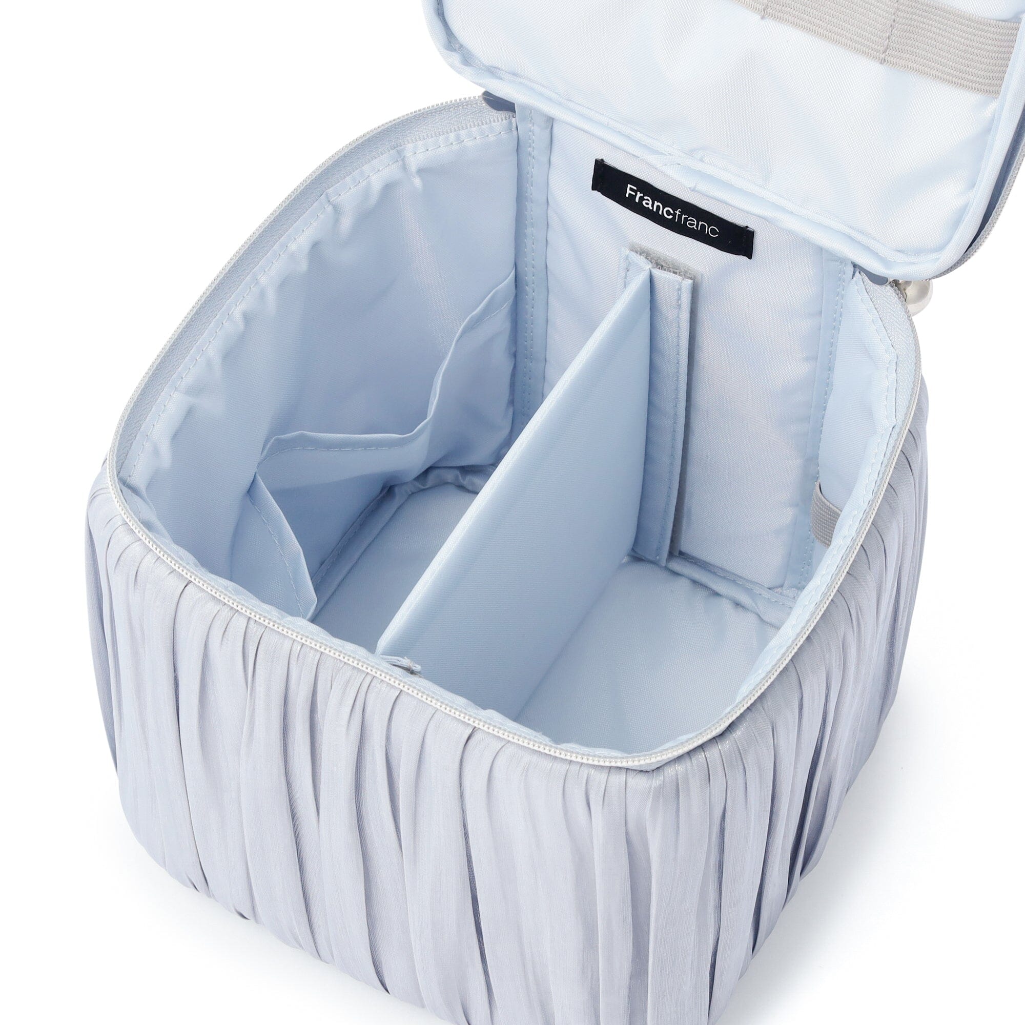 Chiffon Ribbon Vanity Pouch M Light Blue