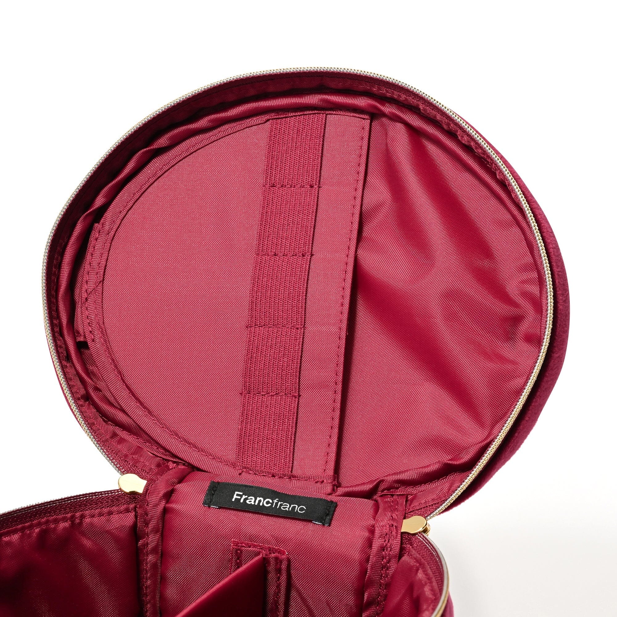 Velour Frill Vanity Pouch S Wine