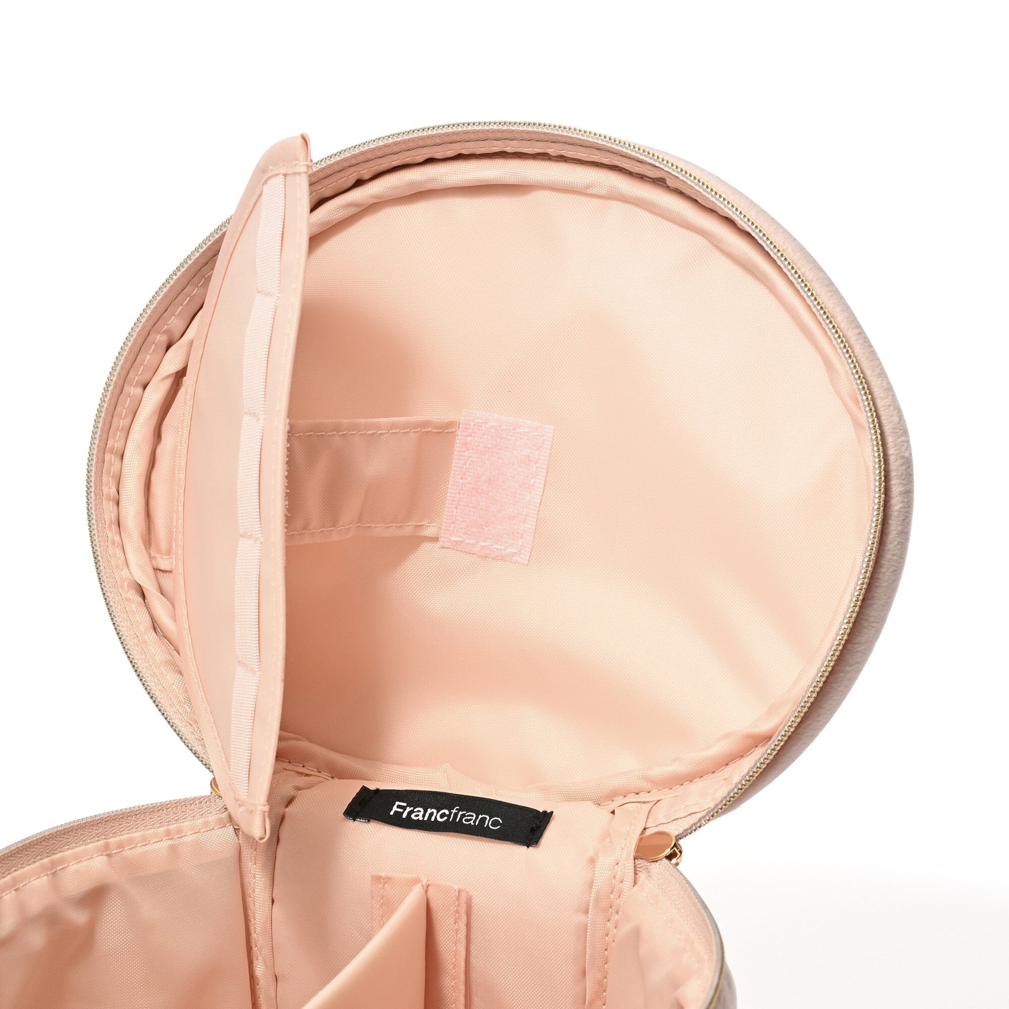 Velour Frill Vanity Pouch S Pink