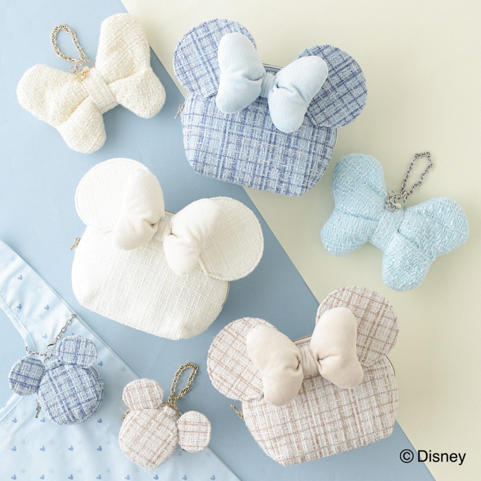 Disney Minnie Face Pouch Ivory