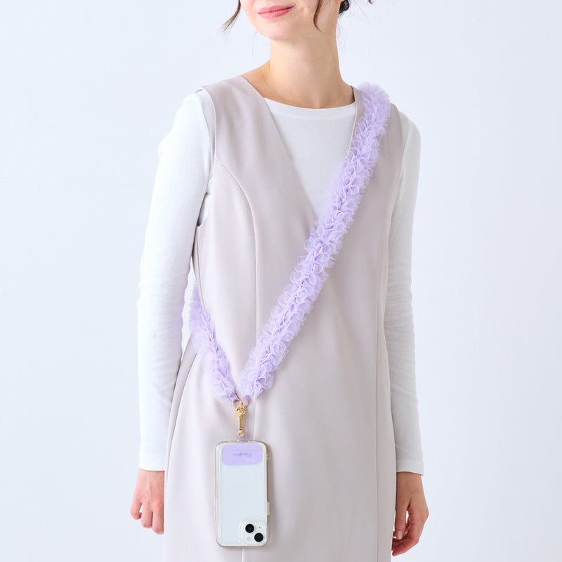 Smartphone strap tulle purple