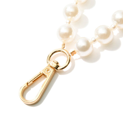 Smartphone strap pearl white