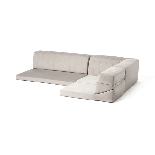 Famille Low Sofa Corner  W750 × D750 × H360 Gray