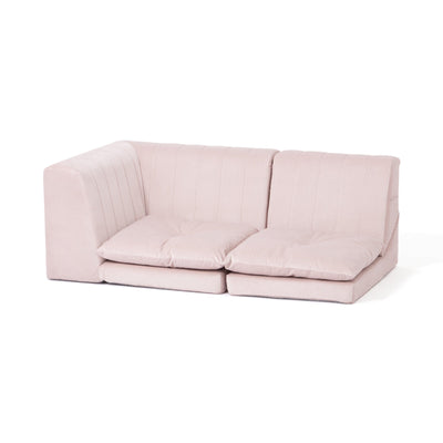 Famille Low Sofa Plus Corner W750×D750×H460mm Pink