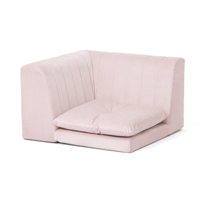 Famille Low Sofa Plus Corner W750×D750×H460mm Pink