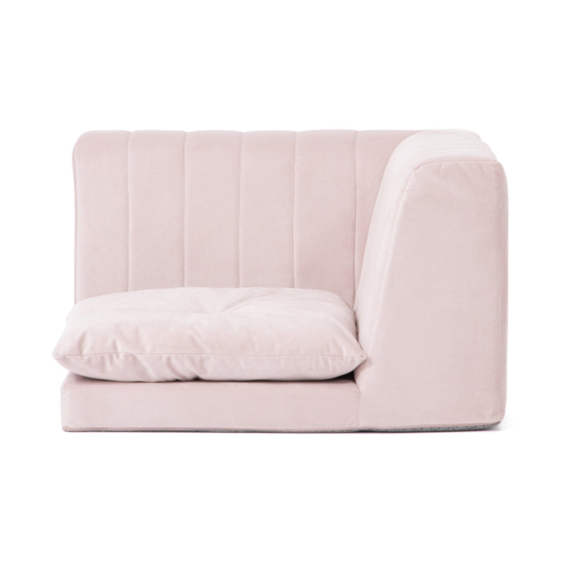 Famille Low Sofa Plus Corner W750×D750×H460mm Pink