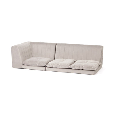 Famille Low Sofa Plus 2S W1000×D750×H390 Grey