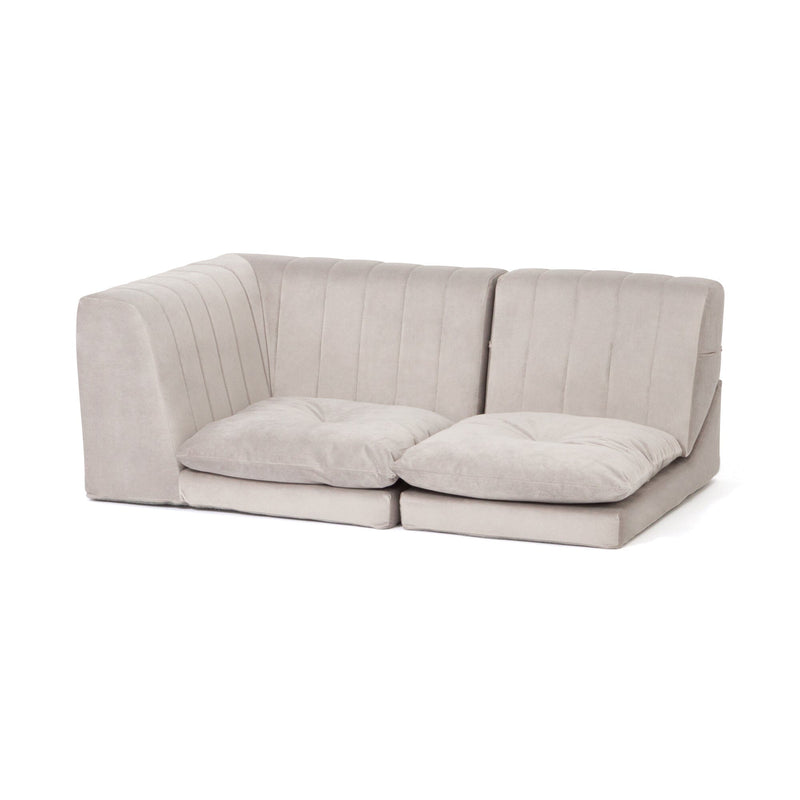 Famille Low Sofa Plus Corner W750×D750×H460mm Grey