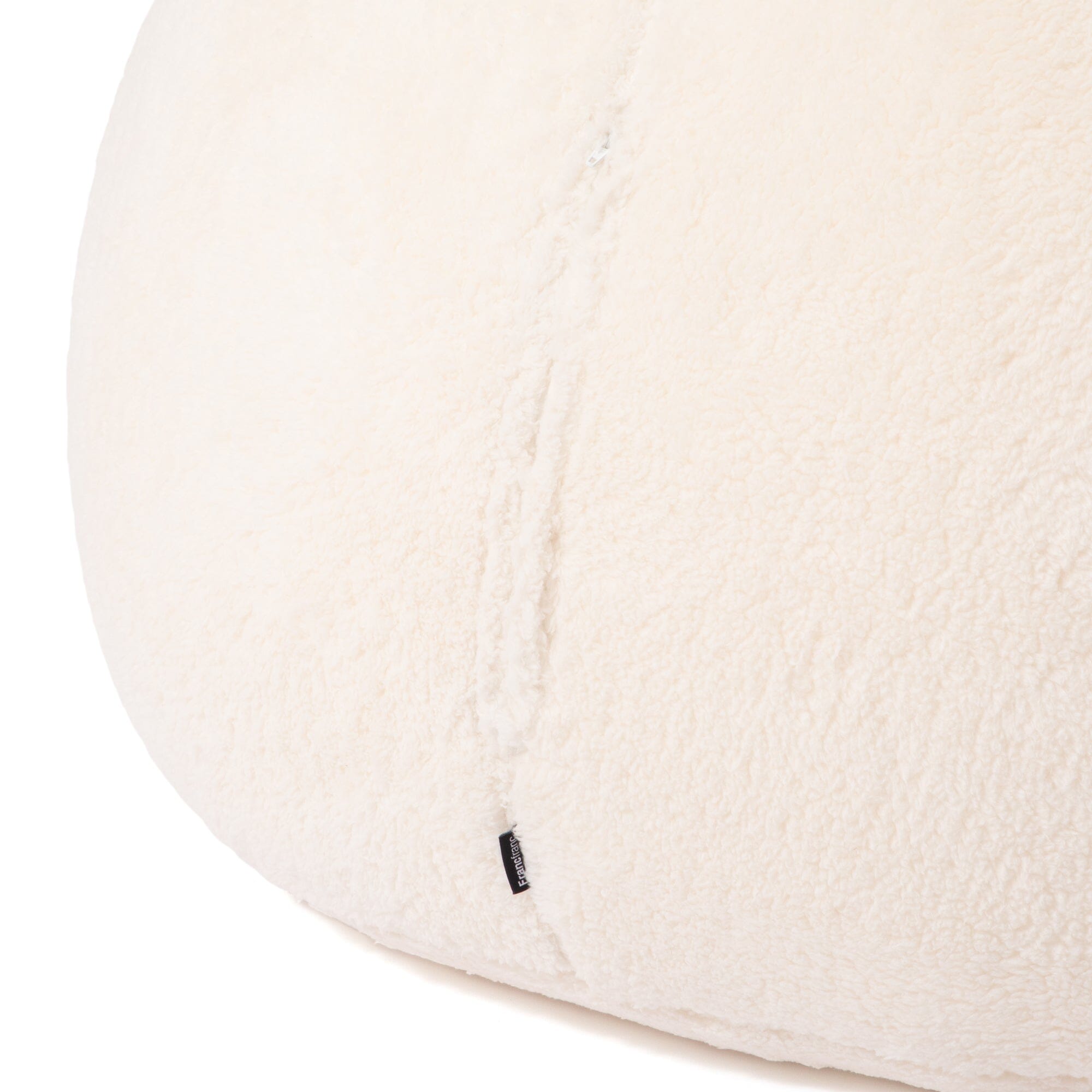 Cherie Poodle Fur Bean Sofa L W800×D800×H300 Ivory
