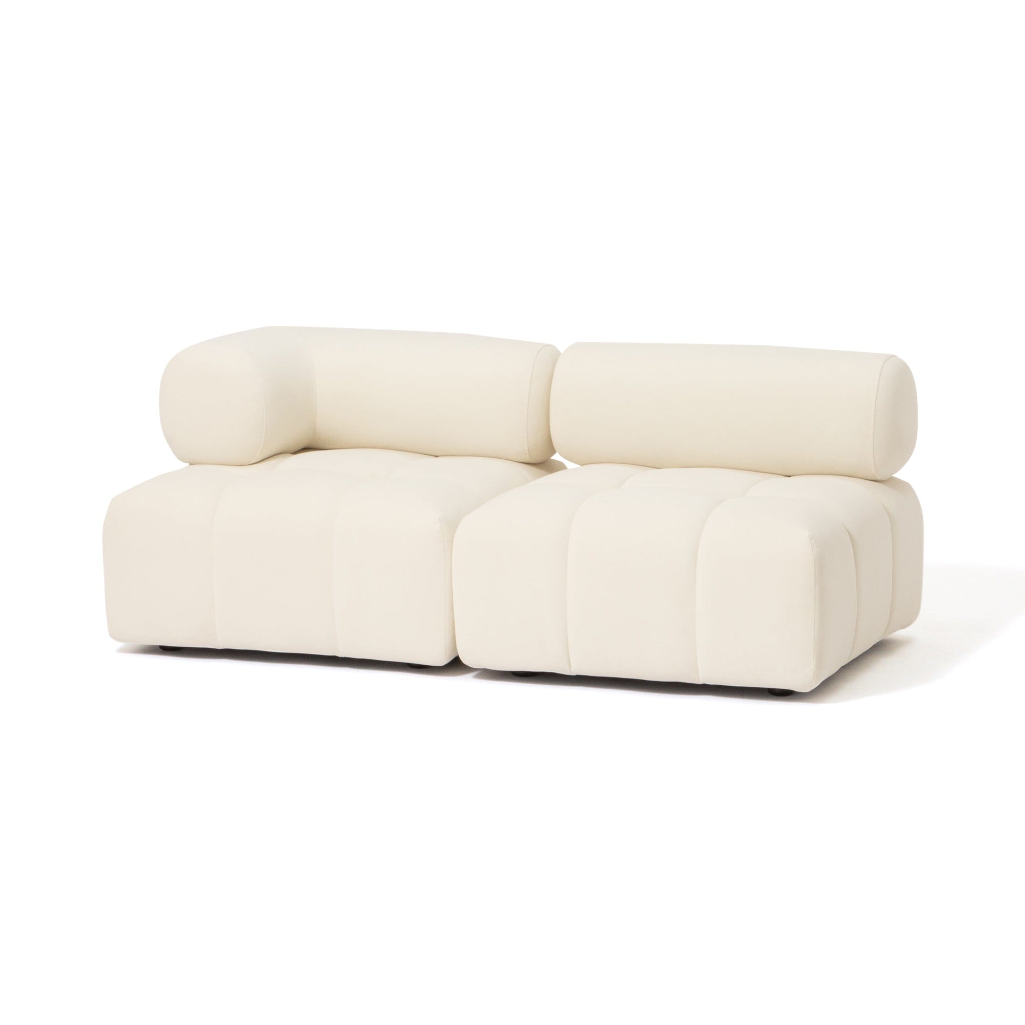 Puffy Sofa Armless White W795×D795×H630