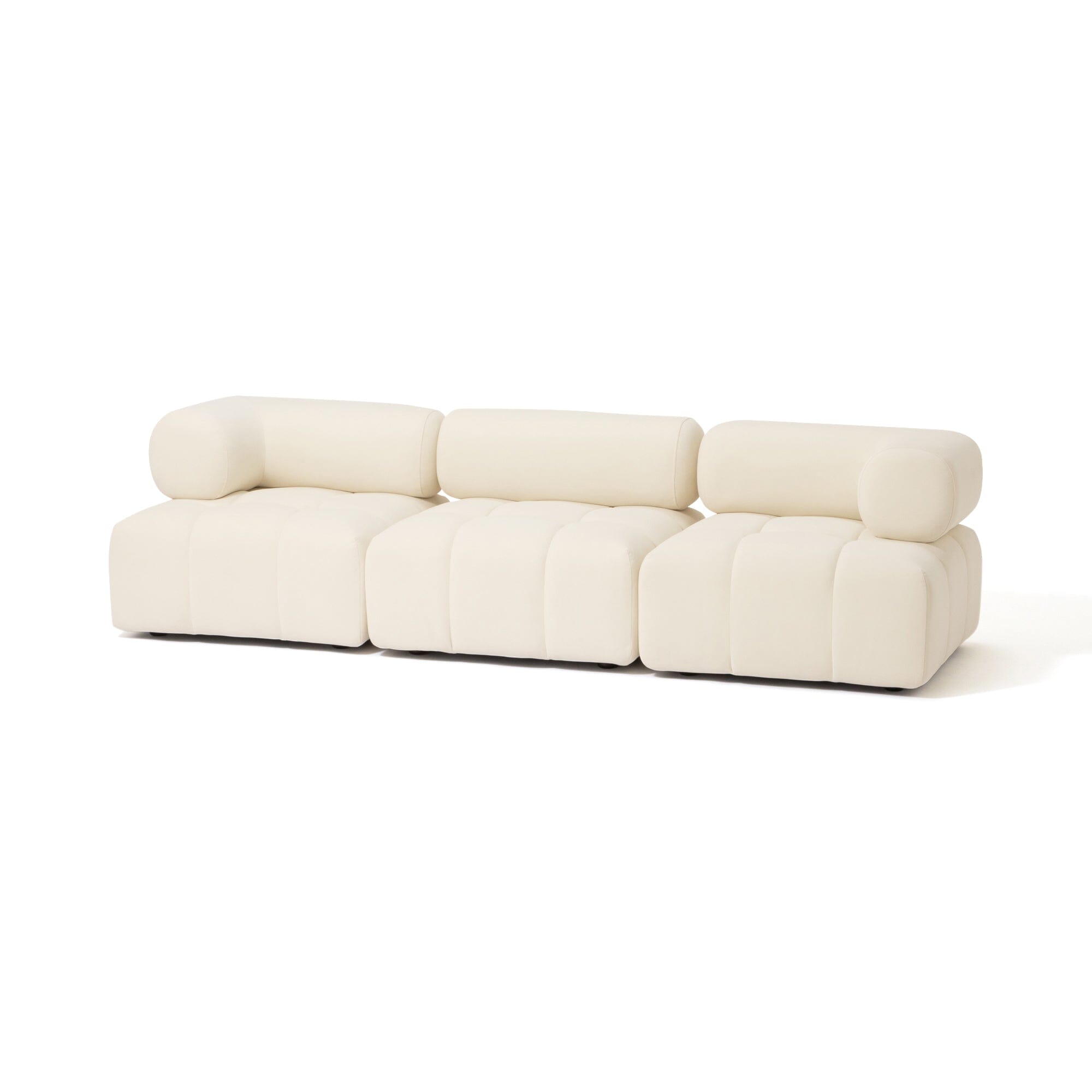 Puffy Sofa Armless White W795×D795×H630