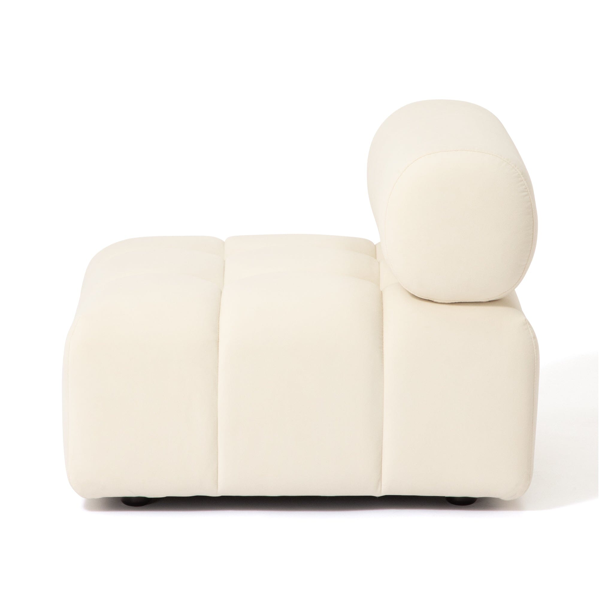 Puffy Sofa Armless White W795×D795×H630