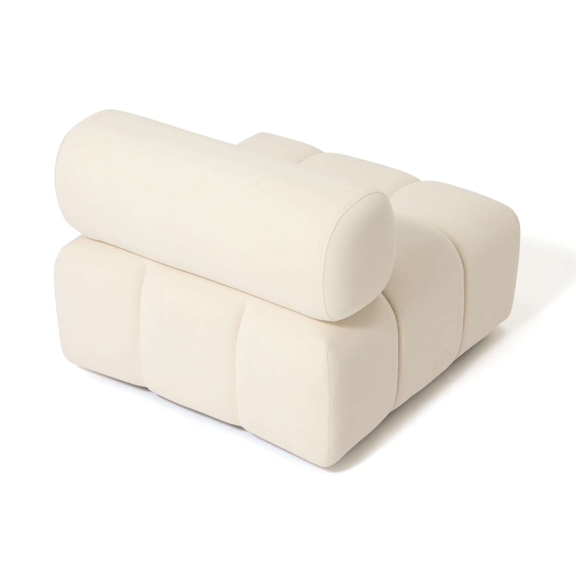 Puffy Sofa Armless White W795×D795×H630