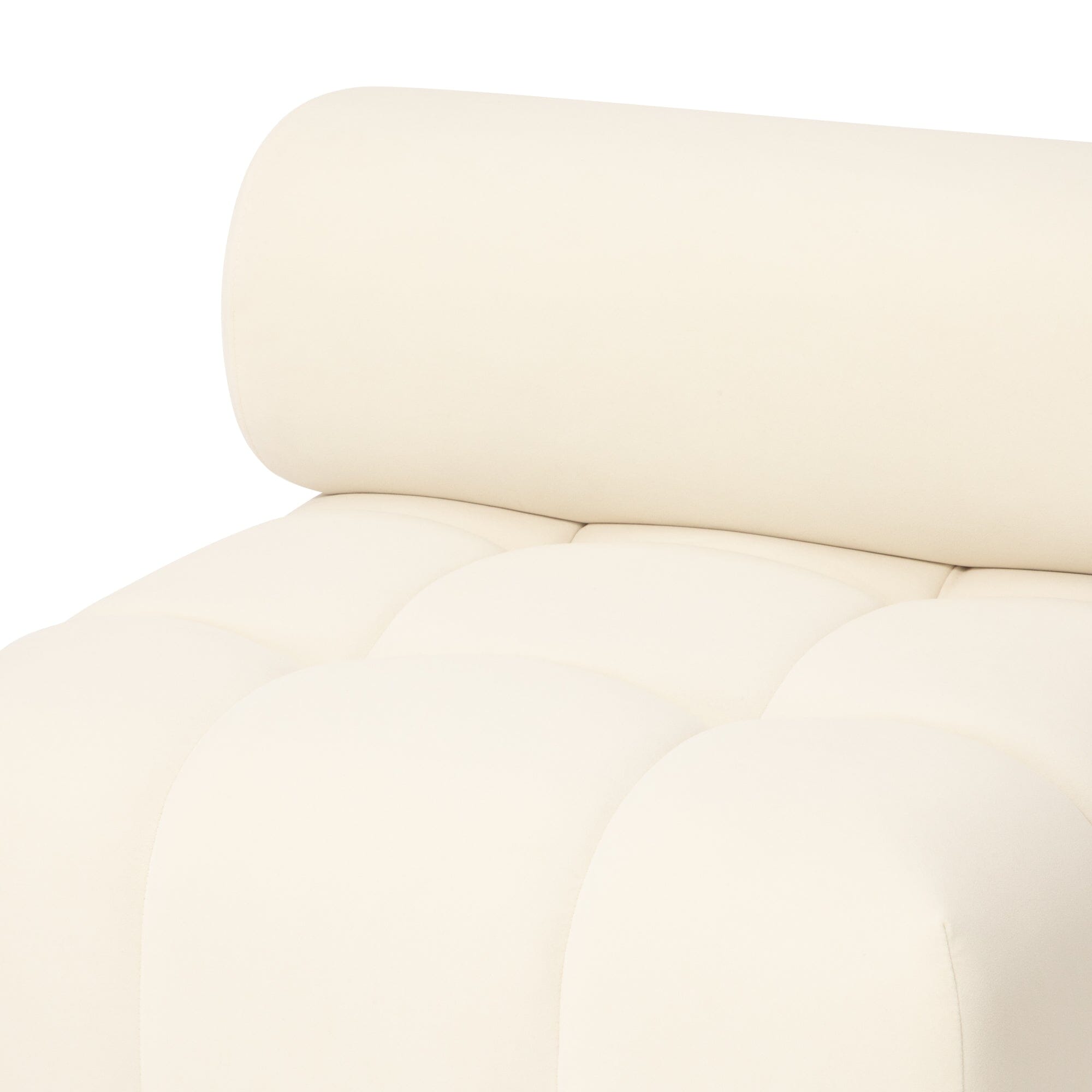 Puffy Sofa Armless White W795×D795×H630