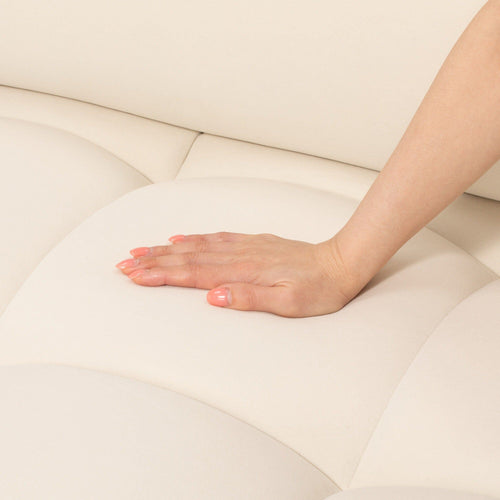 Puffy Sofa Armless White W795×D795×H630