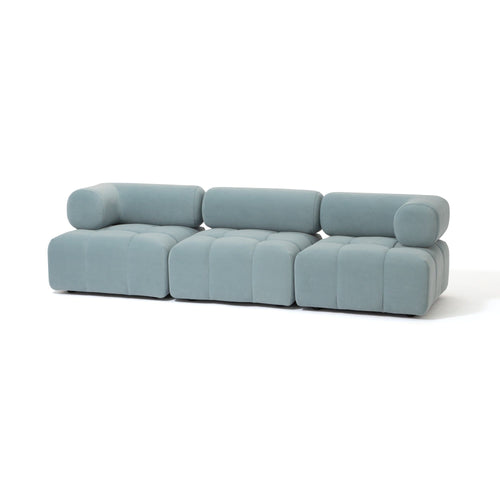 Puffy Sofa Armless Blue W795×D795×H630