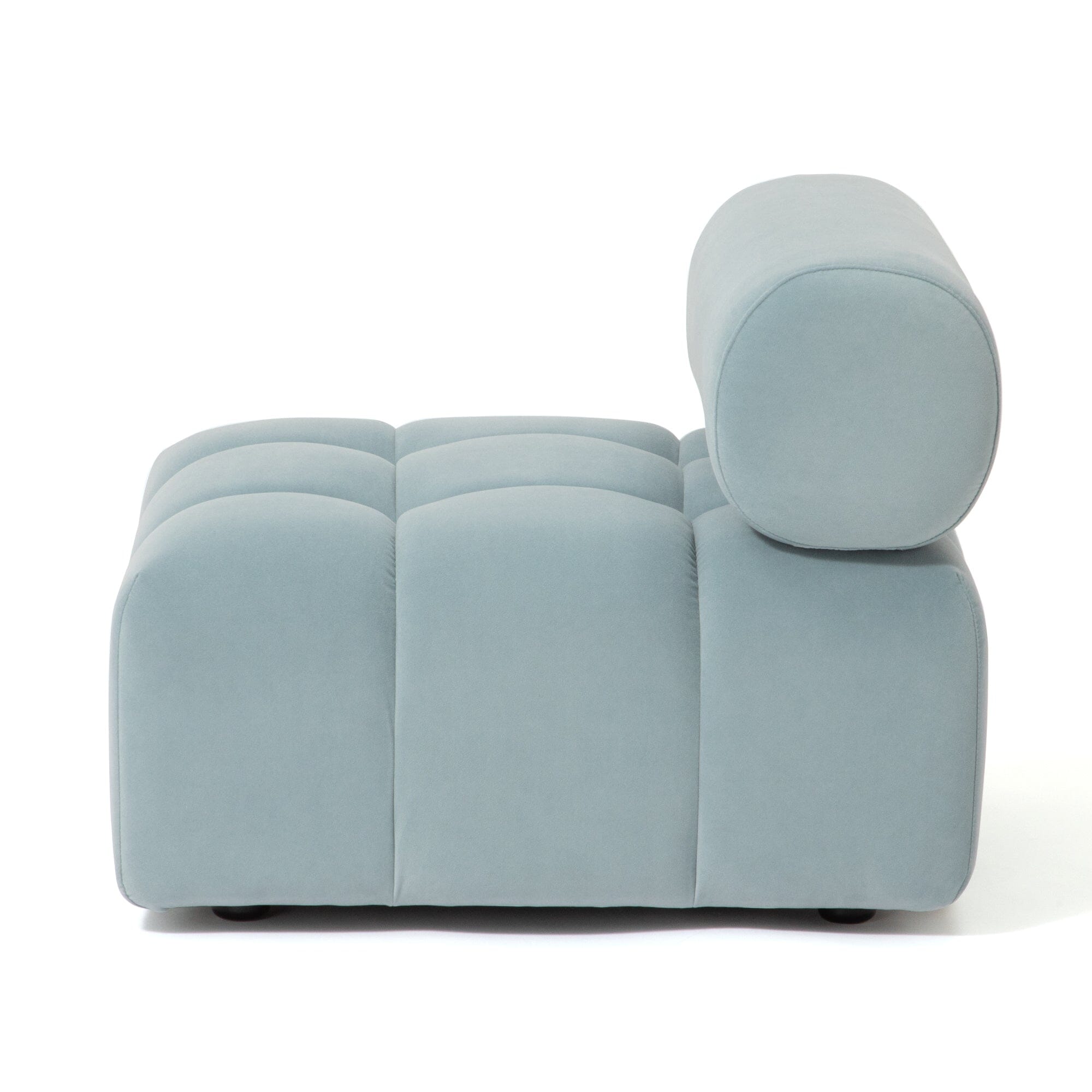 Puffy Sofa Armless Blue W795×D795×H630