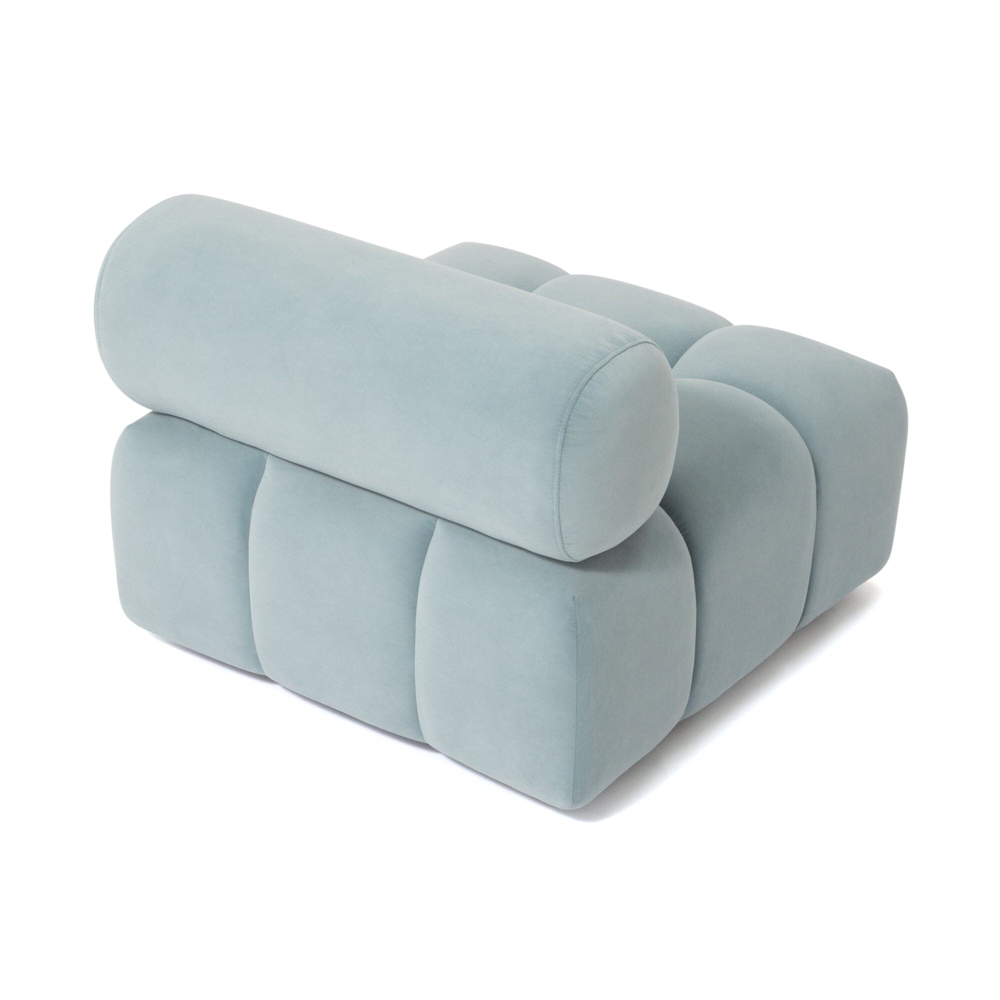 Puffy Sofa Armless Blue W795×D795×H630