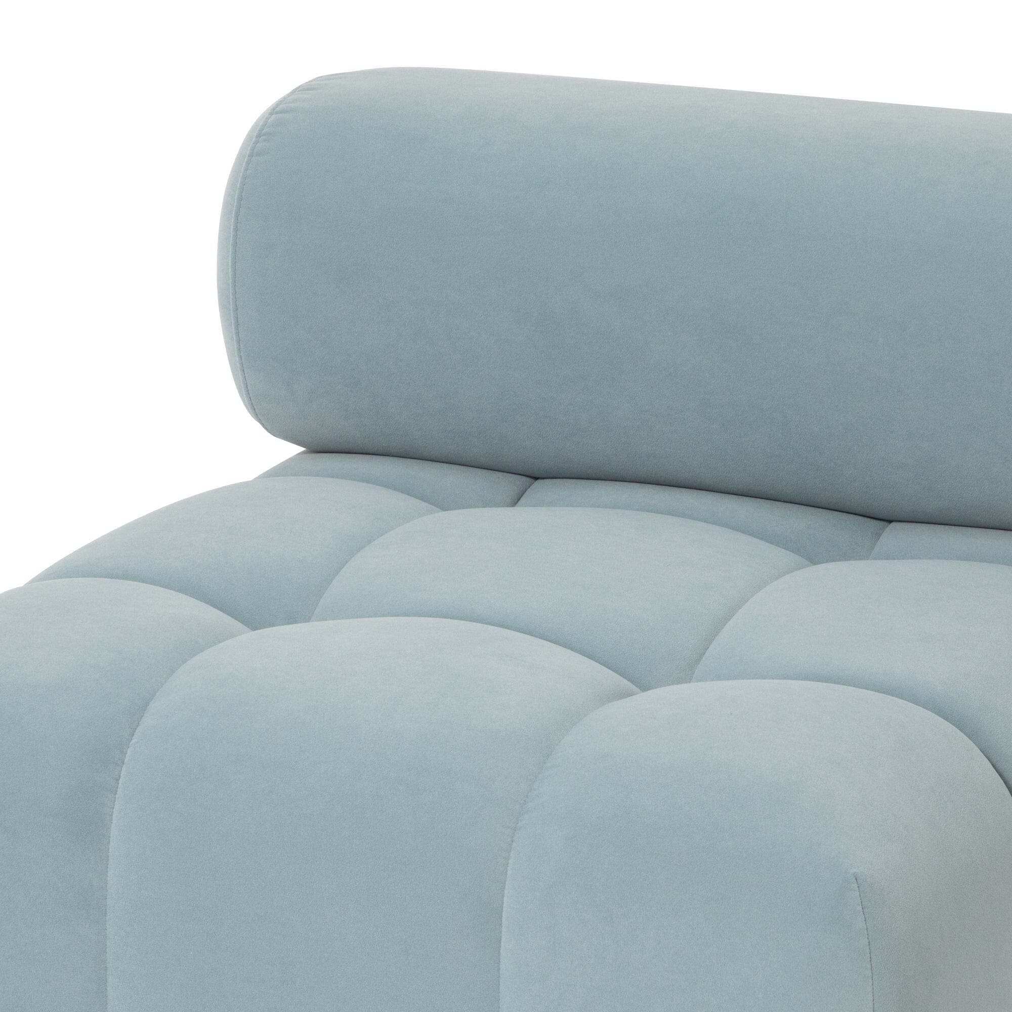 Puffy Sofa Armless Blue W795×D795×H630